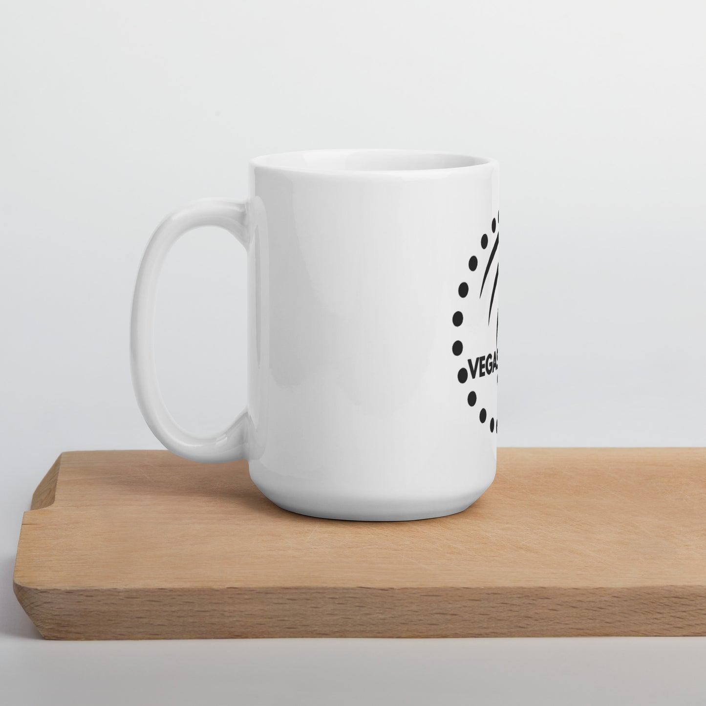 White glossy mug